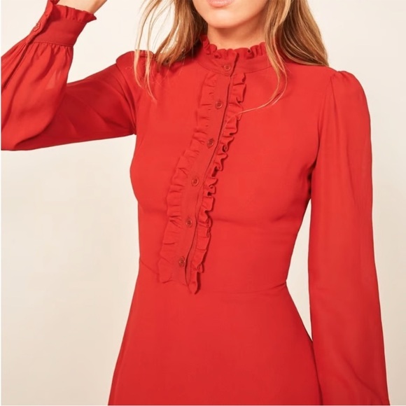 Reformation Mathilda Dress Size 0 - Picture 3 of 13